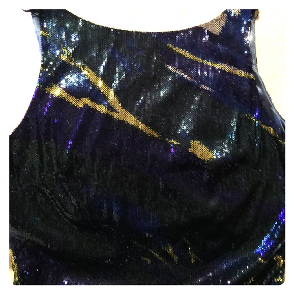 REBECCA MOSES SEQUIN COLORFUL DRESS - Picture 2 of 8